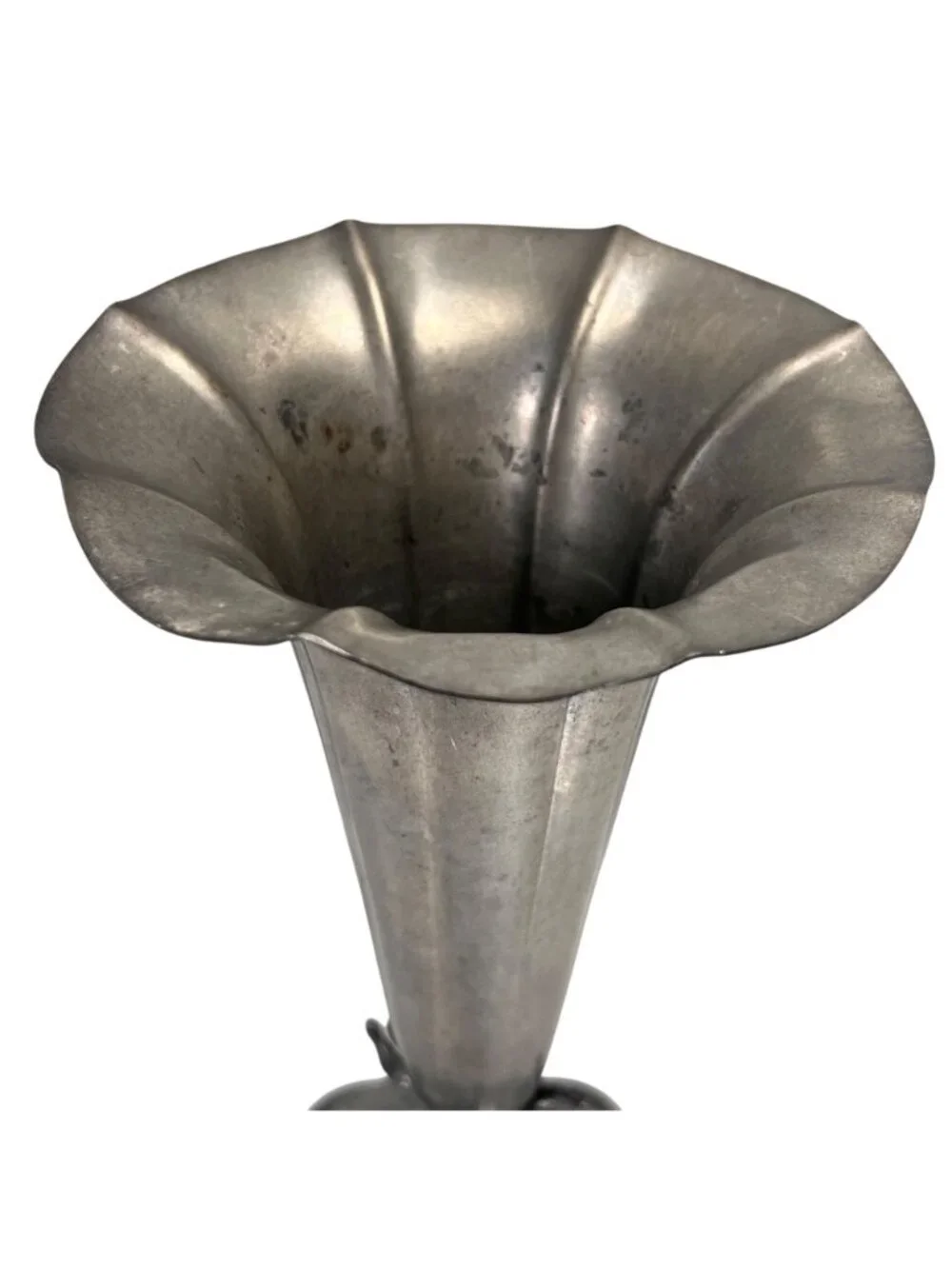 Vtg KSO Kayserzinn Pewter Art Nouveau Jugendstil Vase Women Figures P108 8.5 in